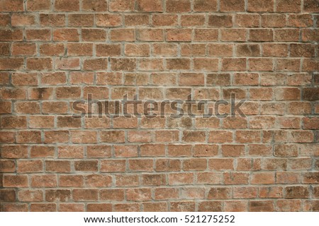Brown brick wall background and texture vintage style