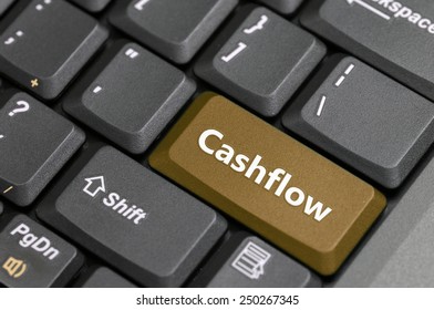 Brown Cashflow Key On Keyboard