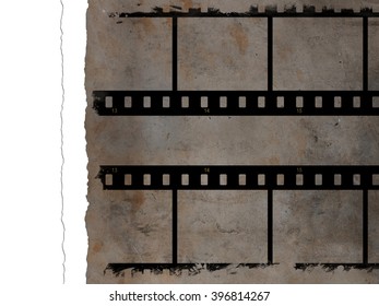  brown cement background with film strip