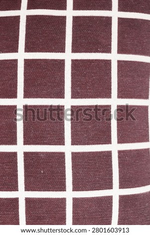 Brown Checkered Cushion Texture Close Up Fabric Pattern Background