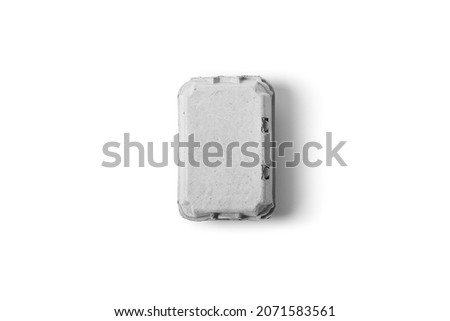 Brown chicken eggs in carton or raw chicken eggs in egg box isolated on white background