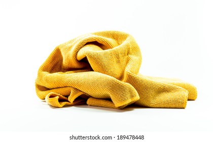 Brown Cleaning Rag Isolated On White