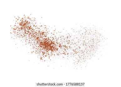 Brown cocoa powder on white background, top view - Shutterstock ID 1776588137
