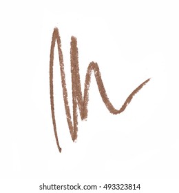 Brown color Cosmetic pencil strokes