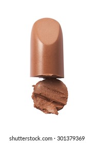 Brown Color Lipstick Cut On Background