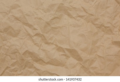 Brown Color Paper Bag Background And Texture