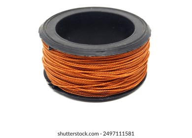 brown colored string commonly used for leather studio crafts, shoes, wallets, bags and purses 