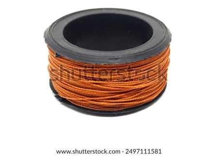 brown colored string commonly used for leather studio crafts, shoes, wallets, bags and purses 