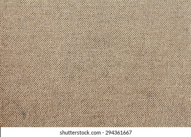 Brown cotton fabric woven canvas texture with gray pattern background. Soft focus white linen sack craft art design.