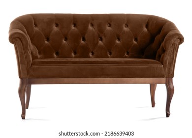 Brown Couch Isolated On White 