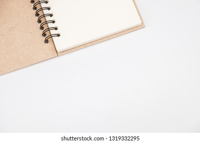 Brown cover book on white isolated background, copy space - Shutterstock ID 1319332295