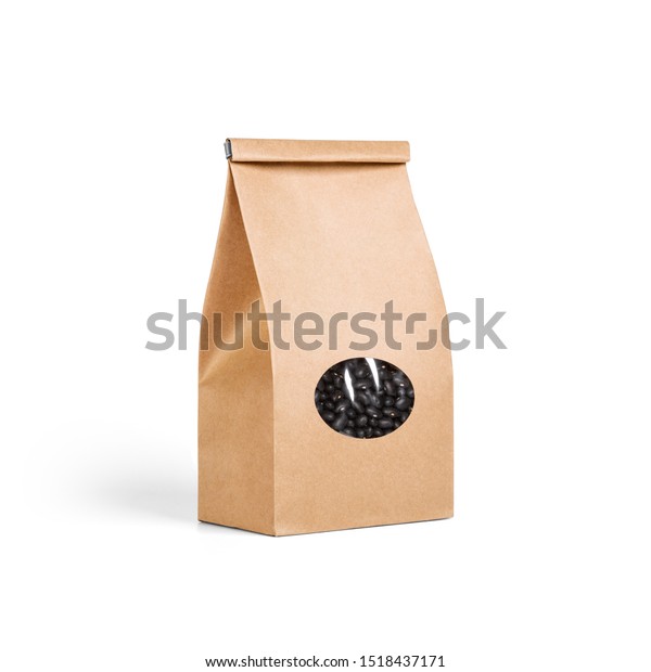Download Brown Craft Paper Bag Black Beans Stock Photo Edit Now 1518437171