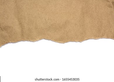 Brown craft paper on white background