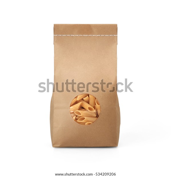 Download Brown Craft Paper Pasta Bag Packaging Stock Photo Edit Now 534209206
