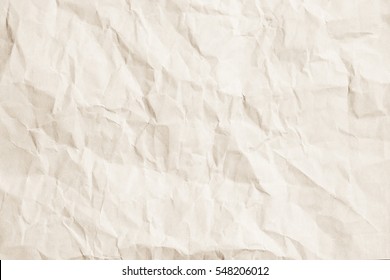 Brown Crumpled Paper Floor Background. Texture Wrinkled Wall; Pastels Book Cover Paint Top View; Gray Grunge Surface Empty Parchment Sheet. Dirty Art Poster Above Folds Angle Craft Focus Light Scene.