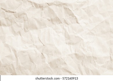 Brown Crumpled Paper Floor Background. Texture Wrinkled Wall; Pastels Book Cover Paint Top View; Gray Grunge Surface Empty Parchment Sheet. Dirty Art Poster Above Folds Angle Craft Focus Light Scene.