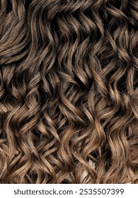 brown curly hair close up