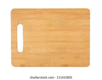 Brown cutting board isolated on white background