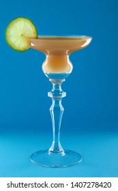 The Brown Derby Cocktail On Blue Background