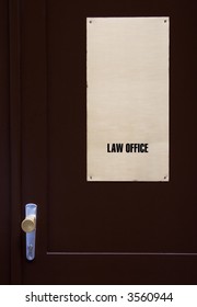 Brown Door To Law Office