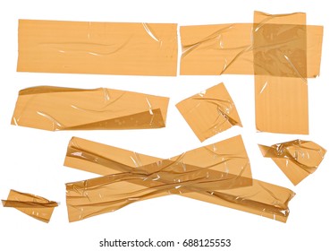 Brown Duct Repair Tape Isolated On White Background