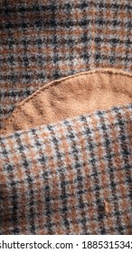 Brown Elbow Patch In Tweed Jacket