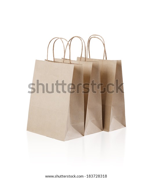 Brown Empty Paper Bag Isolated On Stock Photo (Edit Now) 183728318