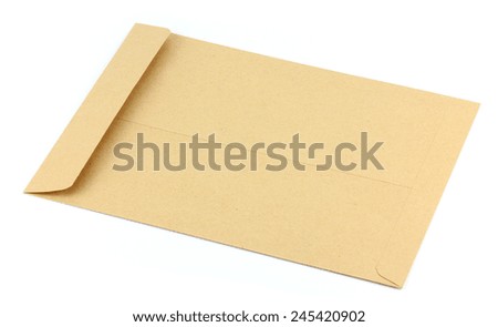Brown Envelope document on white background