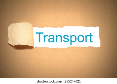 brown envelope paper torn to reveal transport - Shutterstock ID 255247621