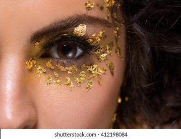 Gold Glitter Beautiful Women Images Stock Photos Vectors Shutterstock