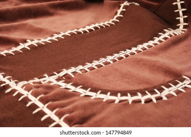 Brown fabric as a background.