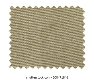 Brown Fabric Swatch Samples Isolated On White Background