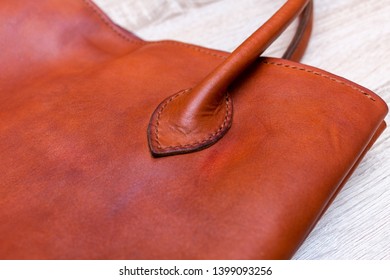 Brown Fashion Leather Handmade Tote Shopper Bag