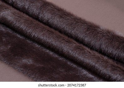 brown faux fur. eco fur. brown wool