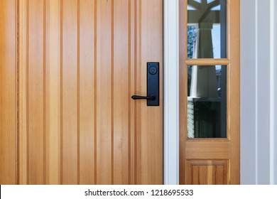 Brown Front Door, Close Up