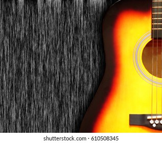 Brown guitar - Shutterstock ID 610508345