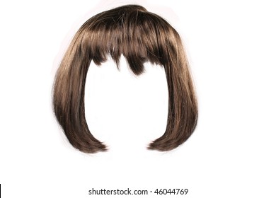 brown  hair isolated