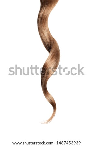 Brown hair, isolated on white background