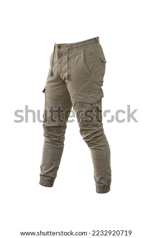 Brown or Khaki camouflage pant isolated on white