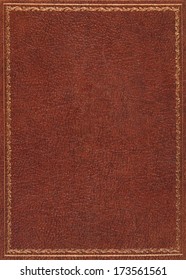 Brown leather book cover