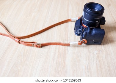 Brown leather camera strap craftsmanship