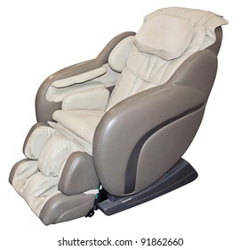 Brown Leather Massage Chair.