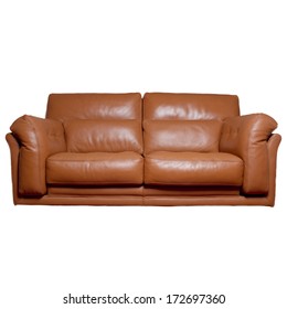 Brown Leather Sofa