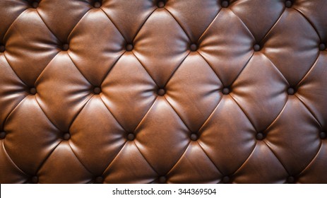 Brown Leather Sofa Texture Background.