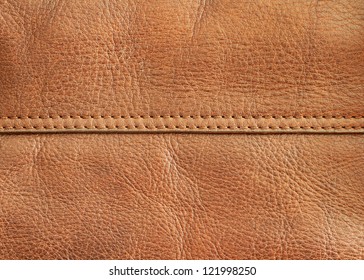 Brown Leather And Stitch