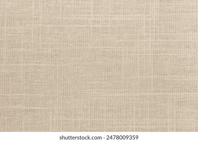 Brown linen fabric cloth texture for background, natural textile pattern.