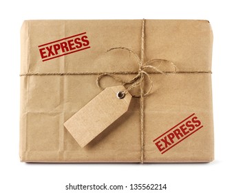 Brown Mail Package Parcel Wrap Express Delivery