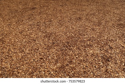 Brown Mulch Outdoors. 