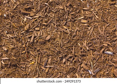 Brown Mulch With A Touch Of Red