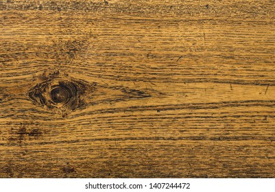 Brown Old Teakwood Texture Background With Wood Knot Of Natural Tropical Hardwood